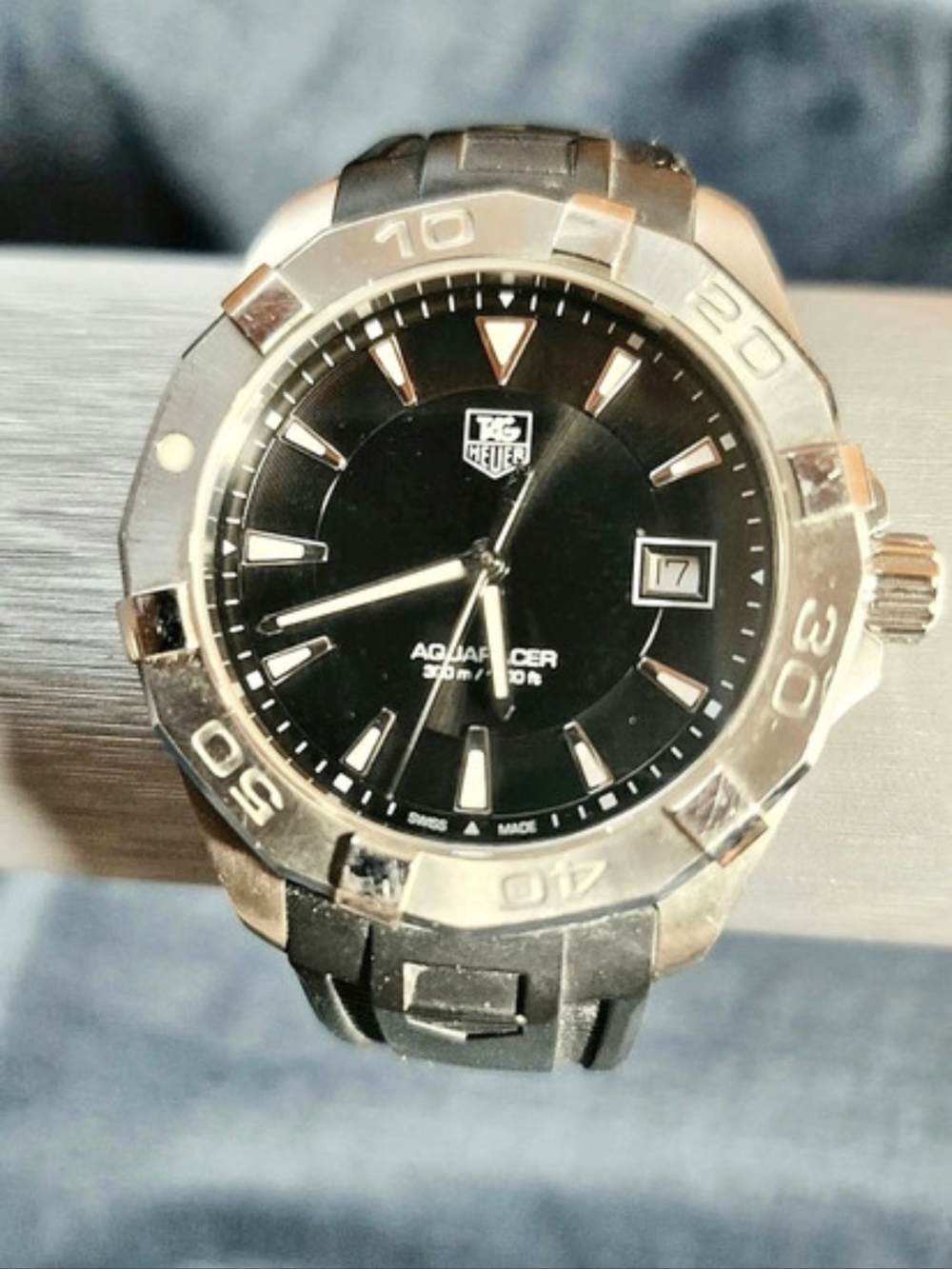 TAG Heuer Aquaracer 300M Black Silver Swiss Made Watch